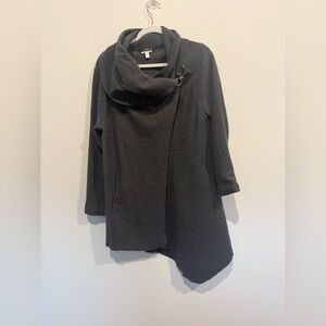 Garnet Hill Women’s Drape, Cowl Neck Jacket. 100% Wool. Size 12P